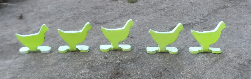 NRA Style flock of 4 chickens - steel airgun targets