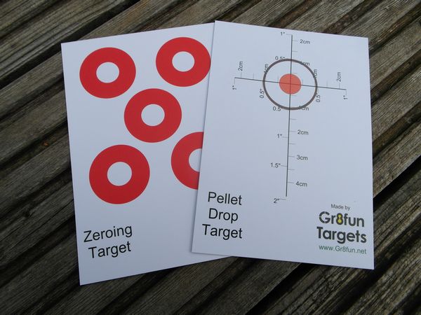 Pellet Drop-Zeroing Card Target - starter pack